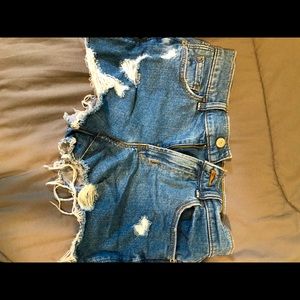 Old Navy jean shorts with rips